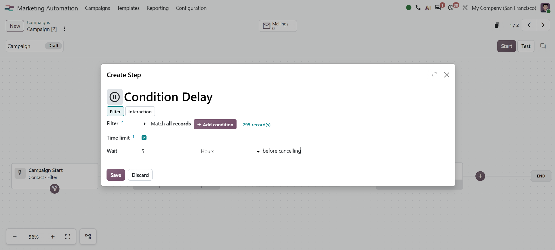 odoo 20 conditional delay