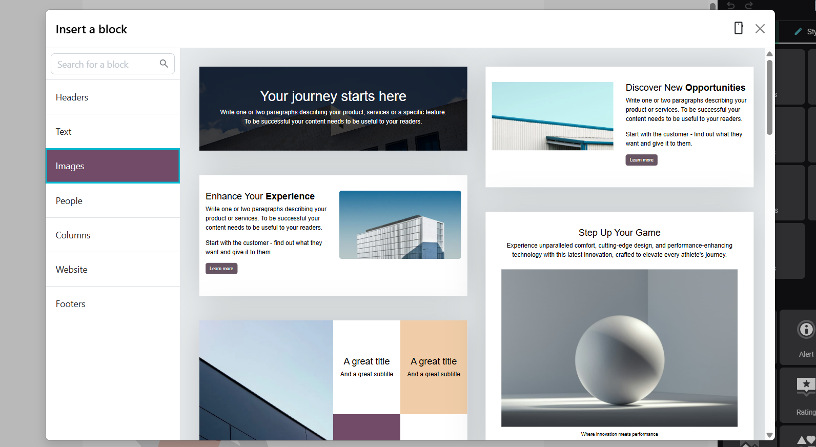 More templates in Odoo 20 email marketing