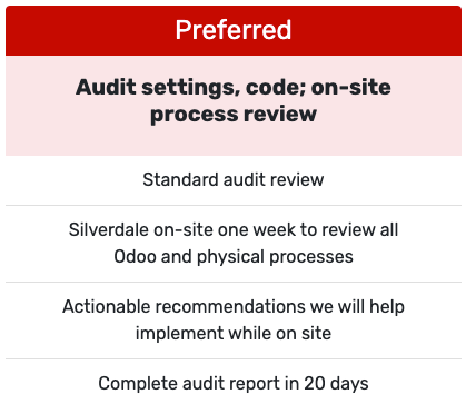 Odoo Audit - Preferred